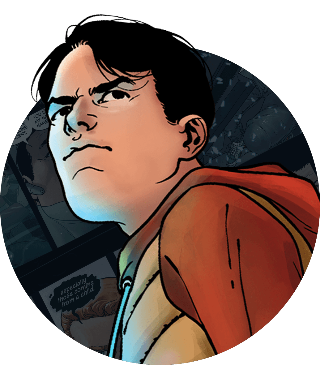 Unknown 9: Torment's Jaden Crowe looks over his shoulder.