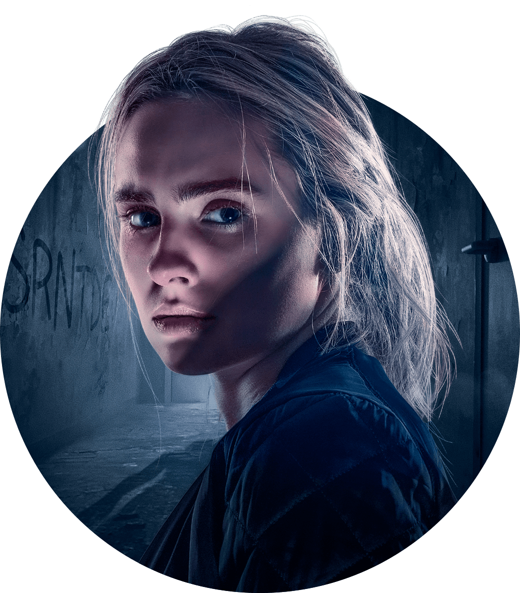 Unknown 9: Out of Sight's Lazari looks over her shoulder.